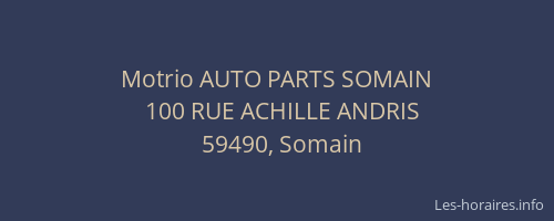 Motrio AUTO PARTS SOMAIN