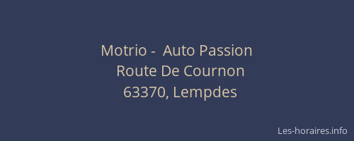 Motrio -  Auto Passion