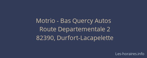 Motrio - Bas Quercy Autos