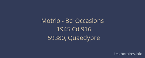 Motrio - Bcl Occasions