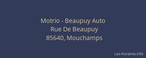 Motrio - Beaupuy Auto