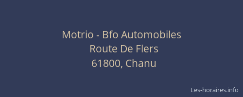 Motrio - Bfo Automobiles