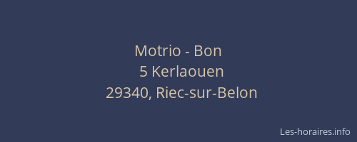 Motrio - Bon