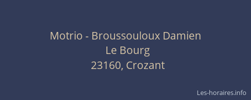 Motrio - Broussouloux Damien