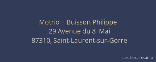 Motrio -  Buisson Philippe
