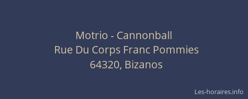 Motrio - Cannonball