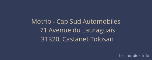 Motrio - Cap Sud Automobiles