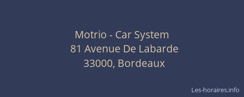 Motrio - Car System