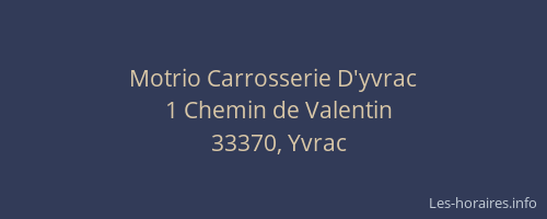 Motrio Carrosserie D'yvrac