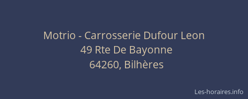 Motrio - Carrosserie Dufour Leon