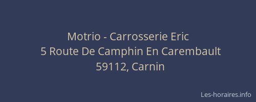 Motrio - Carrosserie Eric