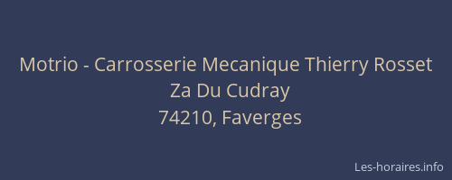 Motrio - Carrosserie Mecanique Thierry Rosset