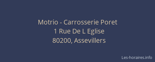 Motrio - Carrosserie Poret