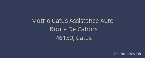 Motrio Catus Assistance Auto
