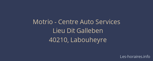 Motrio - Centre Auto Services