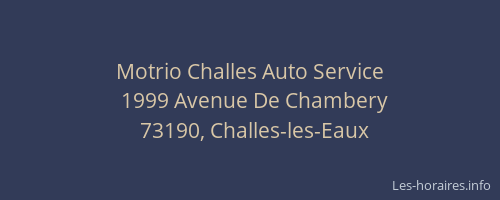Motrio Challes Auto Service