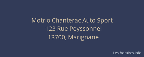 Motrio Chanterac Auto Sport