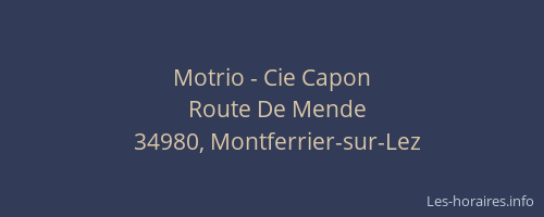 Motrio - Cie Capon
