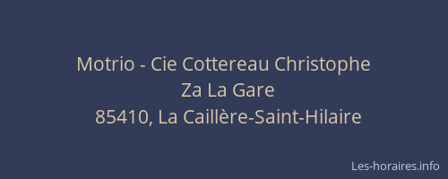 Motrio - Cie Cottereau Christophe