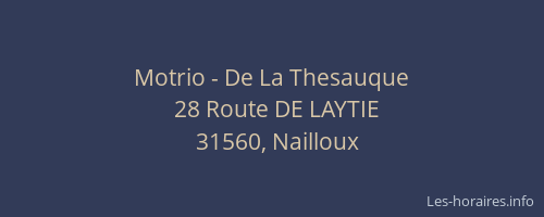 Motrio - De La Thesauque