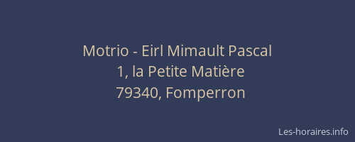 Motrio - Eirl Mimault Pascal