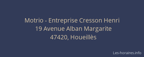 Motrio - Entreprise Cresson Henri