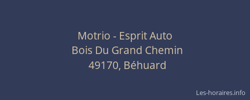 Motrio - Esprit Auto
