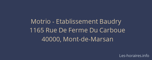Motrio - Etablissement Baudry