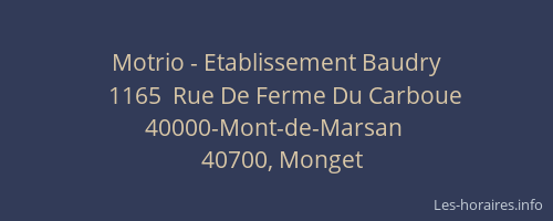 Motrio - Etablissement Baudry