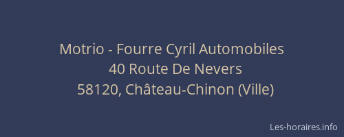 Motrio - Fourre Cyril Automobiles