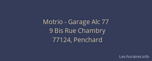 Motrio - Garage Alc 77