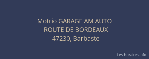 Motrio GARAGE AM AUTO