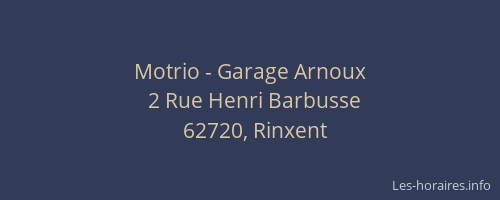 Motrio - Garage Arnoux