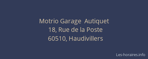 Motrio Garage  Autiquet