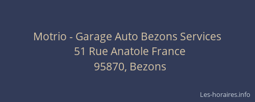 Motrio - Garage Auto Bezons Services