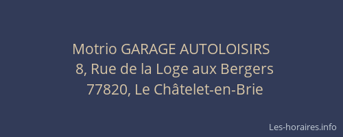 Motrio GARAGE AUTOLOISIRS