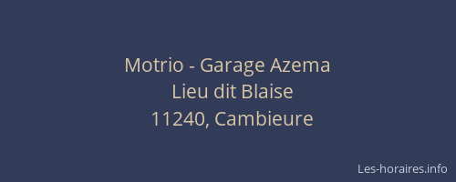 Motrio - Garage Azema