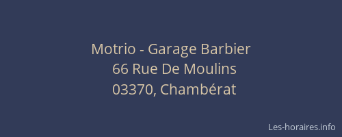 Motrio - Garage Barbier
