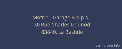 Motrio - Garage B.b.p.s.
