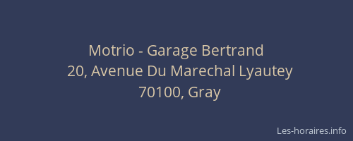 Motrio - Garage Bertrand