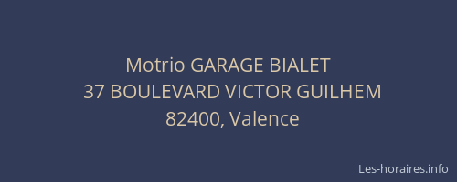Motrio GARAGE BIALET