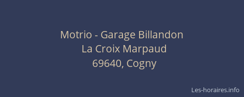 Motrio - Garage Billandon