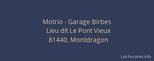 Motrio - Garage Birbes