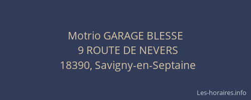 Motrio GARAGE BLESSE
