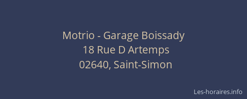 Motrio - Garage Boissady