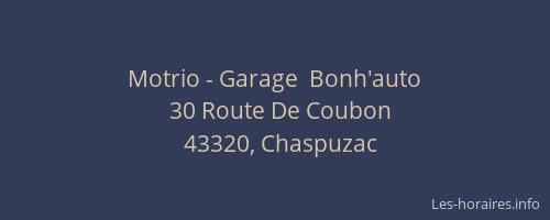 Motrio - Garage  Bonh'auto