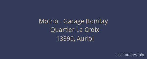 Motrio - Garage Bonifay