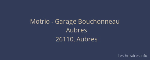 Motrio - Garage Bouchonneau