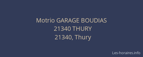 Motrio GARAGE BOUDIAS