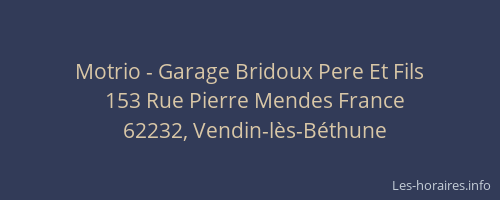 Motrio - Garage Bridoux Pere Et Fils